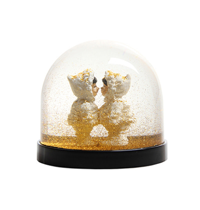 앤클레버링 골드 글리터 스노우볼 에스키모 &amp;Klevering Wonderball Eskimo&#039;s gold glitter