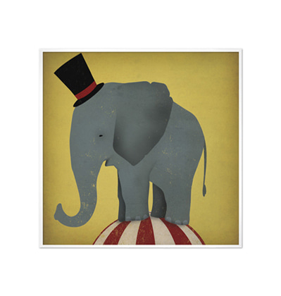 라이언 파울러 그림 액자 Circus Elephant by RyanFowler