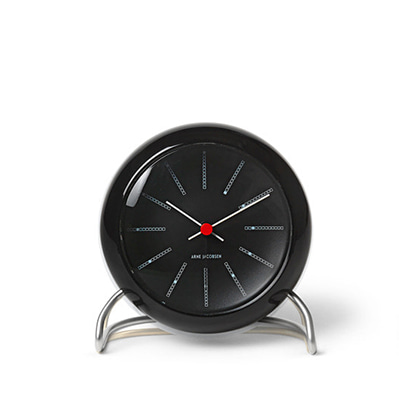 아르네 야콥센 뱅커스 탁상시계 Arne Jacobsen Table Clock Bankers Black