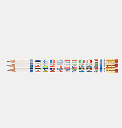 비아르쿠 국기 연필 Viarco Vintage Pencils Country Flags 2개