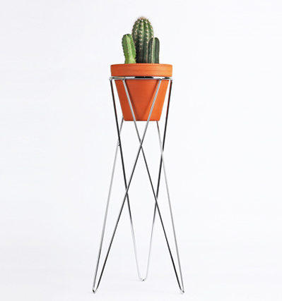 Plant Stand Large - Chrome