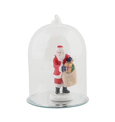 크리스마스 오너먼트 앤클레버링 글라스벨 &amp;Klevering Figure in glassbell Santa with presents