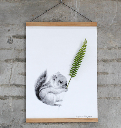플라워 포켓 포스터 Flower Pocket Squirrel B3