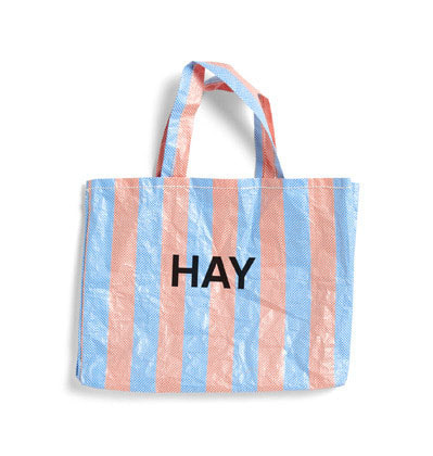 HAY에코백 헤이캔디백 헤이쇼퍼백 캔디 빅사이즈가방 Hay Candy Stripe Shopper M  Blue and Orange bag