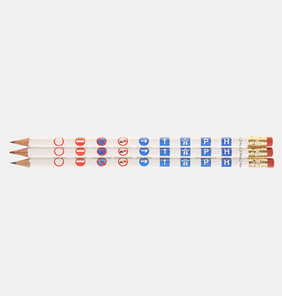비아르쿠 교통표지 연필 Viarco Vintage Pencils Traphic Signs 3개 set