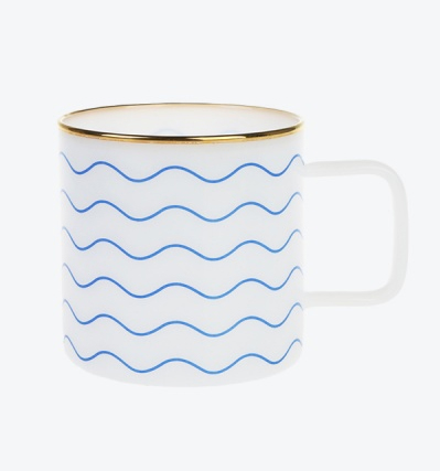 Eco Milk Glass Mug (L) Wave