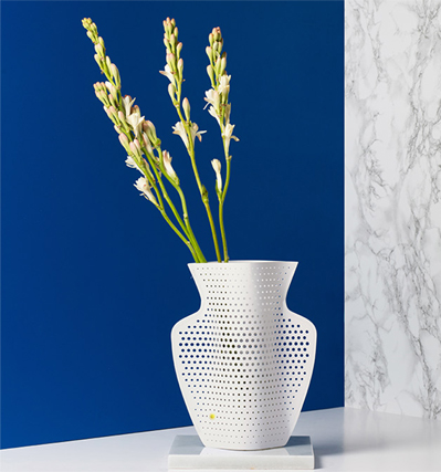 옥타에보 페이퍼베이스 시아노 Octaevo Paper Flower Vase -- Cyano