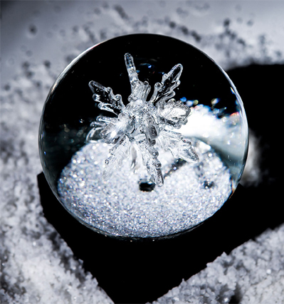 크리스마스 스노우볼 찰나의 결정 Snow Flake Glass Snow Globe