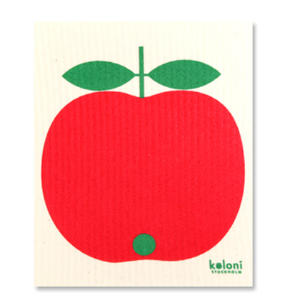 Koloni Stockholm Apple Red Dishcloth 셀룰로오스 행주