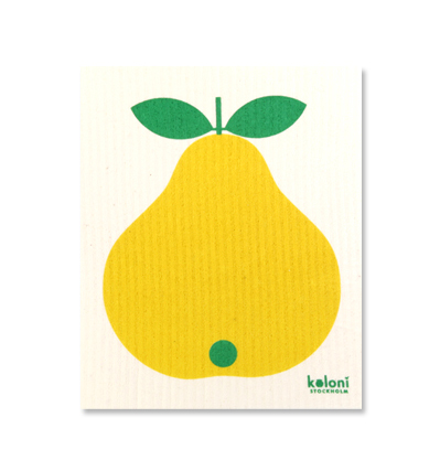 Koloni Stockholm Pear Yellow Dishcloth 셀룰로오스 행주